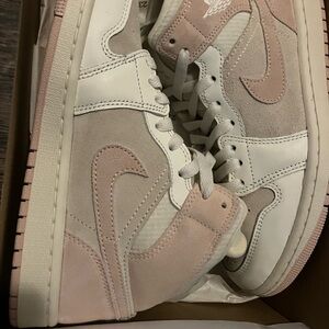 Women's Pink and White Sneakers